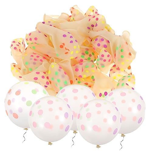 PartyKindom Fluoreszierende Luftballons Mit Großen Punkten Leuchtende Ballons Für Geburtstagsfeiern Und Partys Transparente Schwarze Ballons Mit Fluoreszierenden Dots PartyKindom Fluoreszierende Luftballons Mit Großen Punkten Leuchtende Ballons Für Geburtstagsfeiern Und Partys Transparente Schwarze Ballons Mit Fluoreszierenden Dots von PartyKindom