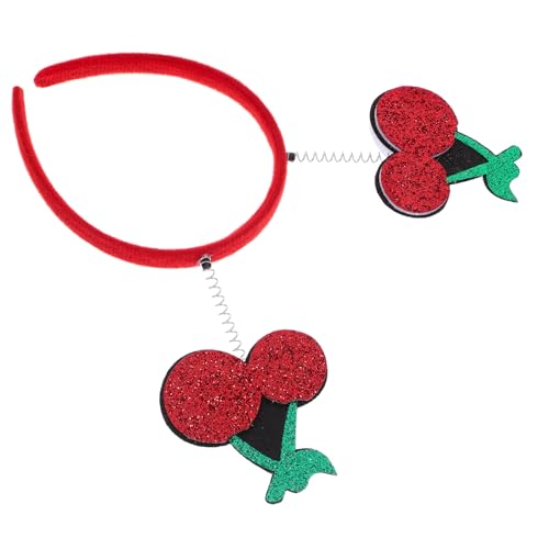 PartyKindom Frucht Haarband für Lustiges Haaraccessoire für Partys Fotorequisiten für Feste Kopfbedeckung mit Kirschdesign für Geburtstagsfeiern und Festliche Anlässe von PartyKindom