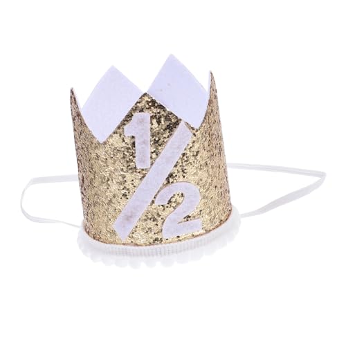PartyKindom Geburtstagskrone Jahr Halbjahres Partyhut aus Weichem für Junge Mädchen Leichte Bequeme Kinderparty Accessoires Weißer Tiara Hut für Unvergessliche Feier und Fotos PartyKindom Geburtstagskrone Jahr Halbjahres Partyhut aus Weichem für Junge Mädchen Leichte Bequeme Kinderparty Accessoires Weißer Tiara Hut für Unvergessliche Feier und Fotos von PartyKindom