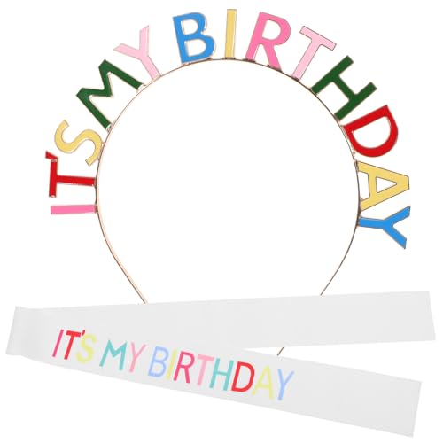 PartyKindom Geburtstagskrone und Sash für Damen Funkelndes Stirnband und Geburtstags Schärpe Teiliges Partyzubehör für Geburtstagsfeier Glänzend und Langlebig Weißes Design PartyKindom Geburtstagskrone und Sash für Damen Funkelndes Stirnband und Geburtstags Schärpe Teiliges Partyzubehör für Geburtstagsfeier Glänzend und Langlebig Weißes Design von PartyKindom
