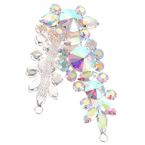 PartyKindom Glänzendes Strass Applikation Band für Brautkleider Dekorativer Gürtel mit Ab Farbenen Glaskristallen für DIY Modetrends Schuhe und Accessoires PartyKindom Glänzendes Strass Applikation Band für Brautkleider Dekorativer Gürtel mit Ab Farbenen Glaskristallen für DIY Modetrends Schuhe und Accessoires von PartyKindom
