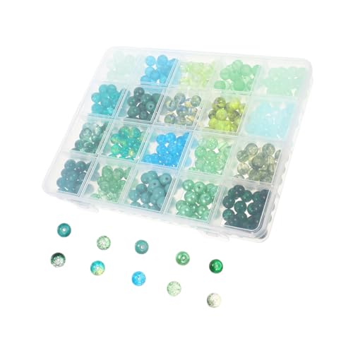 PartyKindom Glasperlen Grün mit Großem Loch Aufbewahrungsbox Runde Spacer Perlen für DIY Schmuckherstellung Halsketten Armbänder Ohrringe Flexible Bastelmaterialien PartyKindom Glasperlen Grün mit Großem Loch Aufbewahrungsbox Runde Spacer Perlen für DIY Schmuckherstellung Halsketten Armbänder Ohrringe Flexible Bastelmaterialien von PartyKindom