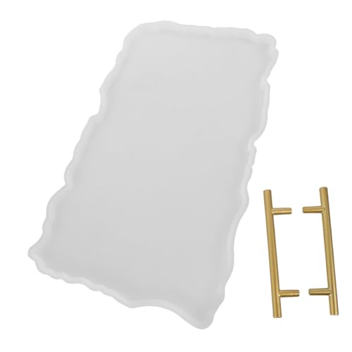 PartyKindom Große Silikonform für Epoxidharz Tray mit Metallgriffen Stabiles Diy Tablett Gießform für Servierbrett Schmuckschale und Wohnkultur PartyKindom Große Silikonform für Epoxidharz Tray mit Metallgriffen Stabiles Diy Tablett Gießform für Servierbrett Schmuckschale und Wohnkultur von PartyKindom