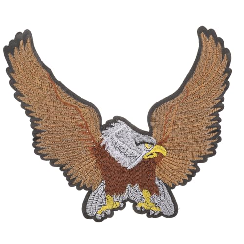 PartyKindom Großer Adler Aufnäher zum Aufnähen und Aufbügeln Lederoptik Stickerei Patch für Jeans Hüte DIY Kleidung Dekoration Robuste Applikation für Individuelle Textilien von PartyKindom