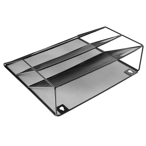 PartyKindom Hängender Datei Organizer Wandmontierter Mehrstufiger Fächerhalter für Dokumente Zeitungen und Magazine für Büro und Zuhause Schwarz von PartyKindom