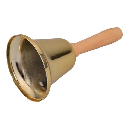 PartyKindom Handglocke aus Metall mit Holzgriff Lautstarke Handglocke für Restaurant Hotel Dinner und Unterricht Vielseitige Klingel für Sofortige Aufmerksamkeit und Unterstützung Gold PartyKindom Handglocke aus Metall mit Holzgriff Lautstarke Handglocke für Restaurant Hotel Dinner und Unterricht Vielseitige Klingel für Sofortige Aufmerksamkeit und Unterstützung Gold von PartyKindom