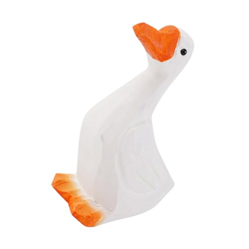 PartyKindom Holzfigur Weiße Ente Holzschnitzerei Cartoon Design Langlebiges Wohnaccessoire Deko für Kinderzimmer Wohnzimmer Desktop Ornamente PartyKindom Holzfigur Weiße Ente Holzschnitzerei Cartoon Design Langlebiges Wohnaccessoire Deko für Kinderzimmer Wohnzimmer Desktop Ornamente von PartyKindom
