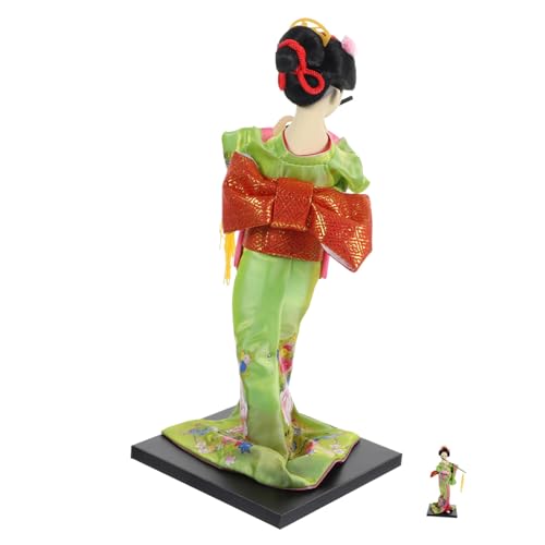 PartyKindom Japanische Geisha Puppe Stoffpuppendekoration Kreative Japanische Kabuki Dekoration für Zuhause Cafés und Studios Einzigartige mit Kimono von PartyKindom