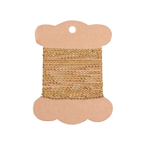 PartyKindom Kette DIY Schmuckzubehör Goldene Flache Kreuzkette für Basteln Halsketten Armbänder Robust Langlebig von PartyKindom