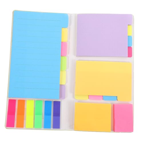 PartyKindom Klebezettel Kleine Haftnotizen Farbig Sticky Memo Stickers Portable Notizblöcke Praktische Zettel für Büro Schule Einfache Kategorisierung Langlebig und Rutschfest von PartyKindom