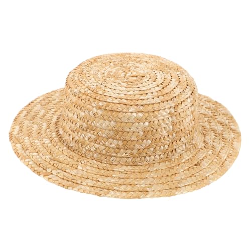 PartyKindom Kleine Strohhutpuppe Mini Spitze Rand Handgefertigt Blau Winzig Kappe Für Mädchen Hut Gewebte Party Puppenzubehör Kleine Hüte Zum Basteln Halloween Plüsch Steht Rustikal Khaki PartyKindom Kleine Strohhutpuppe Mini Spitze Rand Handgefertigt Blau Winzig Kappe Für Mädchen Hut Gewebte Party Puppenzubehör Kleine Hüte Zum Basteln Halloween Plüsch Steht Rustikal Khaki von PartyKindom
