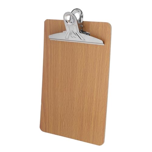 PartyKindom Klemmbrett aus Dickem Holz mit Starkem Clip Rundem Eckdesign Bruchsicher für Büro und Schule von PartyKindom