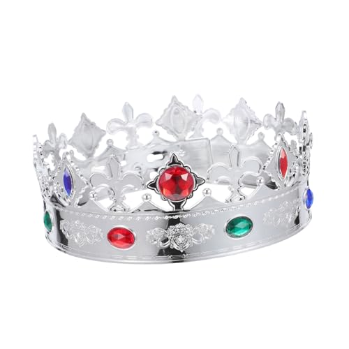 PartyKindom Königskrone Haarschmuck aus Robustem Material Leichter Kopfschmuck für Kostüm Cosplay und Geburtstagsfeiern Langlebig und Bequem für Kreatives und Rollenspiele PartyKindom Königskrone Haarschmuck aus Robustem Material Leichter Kopfschmuck für Kostüm Cosplay und Geburtstagsfeiern Langlebig und Bequem für Kreatives und Rollenspiele von PartyKindom