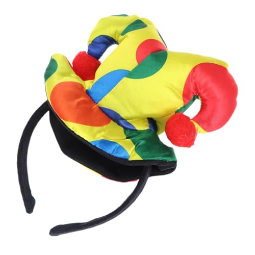 PartyKindom Kreatives Clown Haarreif Karneval Halloween Stirnband Strapazierfähiges Strickstoff Design mit Eisenrahmen Leichtes Party Accessoire Vielseitig als Haar Deko und Foto Requisite von PartyKindom