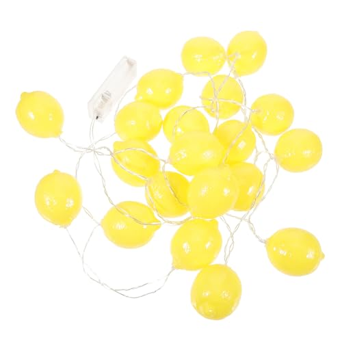 PartyKindom LED Zitronen Lichterkette mit Batteriebetriebenen Früchte Dekoleuchten Warmweißes LED String Light für Zimmerdeko Party und Geburtstagsbeleuchtung von PartyKindom