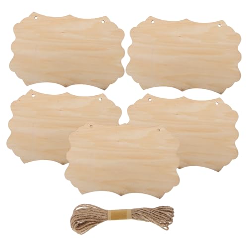 PartyKindom Leichtes Großes Blanko holzschild aus Robustem Holz Glatte Oberfläche für DIY bastelarbeiten Wanddekoration und Kreative Wohnraumgestaltung mit Aufhängeseil von PartyKindom