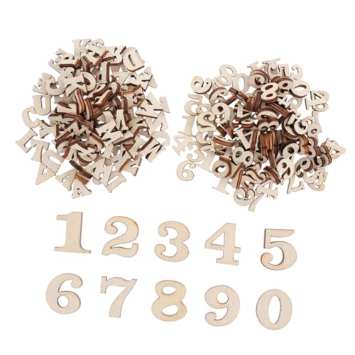 PartyKindom Lernspielzeug aus Holz Kleinbuchstaben zum Basteln Holzzahl Ornamente für Handwerk Zahlenhandwerk aus Holz kleine Holzbuchstaben zum Basteln Holzbriefendekoration für Wand Beige von PartyKindom