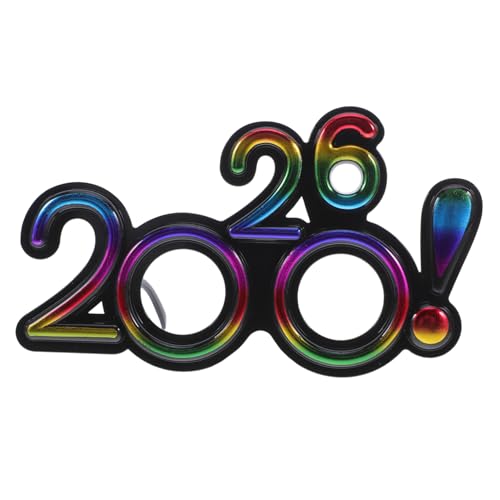 PartyKindom Lustige Partybrille für Silvester Abschlussfeiern und Feiertagsveranstaltungen Leichte Stabile und Bequeme Kunststoffbrille für Unvergessliche Fotomomente von PartyKindom
