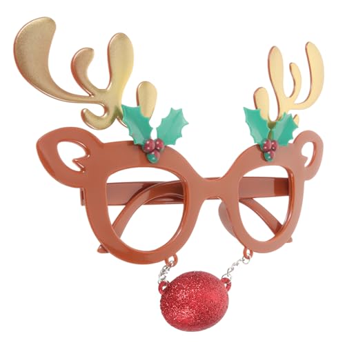 PartyKindom Lustige Weihnachtsbrille Partybrille mit Dekorativem Rentiergeweih für Erwachsene und Festlicher Brillengestell Foto Requisite Kreatives Accessoire für Weihnachtsfeier und PartyKindom Lustige Weihnachtsbrille Partybrille mit Dekorativem Rentiergeweih für Erwachsene und Festlicher Brillengestell Foto Requisite Kreatives Accessoire für Weihnachtsfeier und von PartyKindom