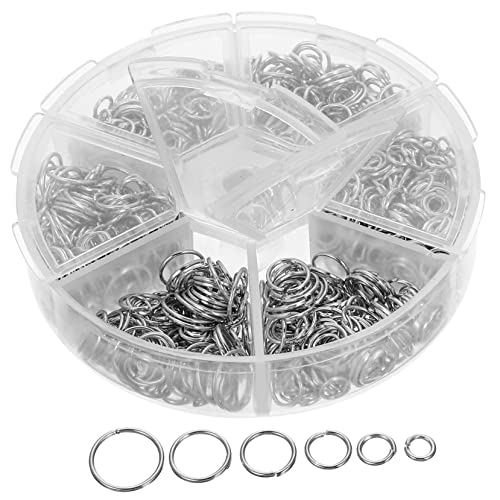 PartyKindom Metallsprungringe Box Offene Verbindungskreise für DIY Schmuckzubehör Robust und Langlebig für Armbänder Ohrringe für Bastelprojekte von PartyKindom