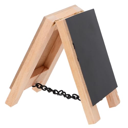 PartyKindom Mini Doppelseitige Stehende Schiefertafel aus Holz Beschreibbares Kreidetafel Ornament Stabile Staffelei für Hochzeit Memo Garten und Restaurantdekoration mit Kreide von PartyKindom