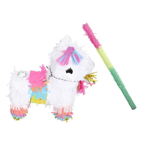 PartyKindom Mini Pinata Party Deko mit Süßigkeitenfüllung Geburtstags Pinata mit Schlagstab Wiederverwendbar als Geschenkbox für Kindergeburtstag und Festtage von PartyKindom