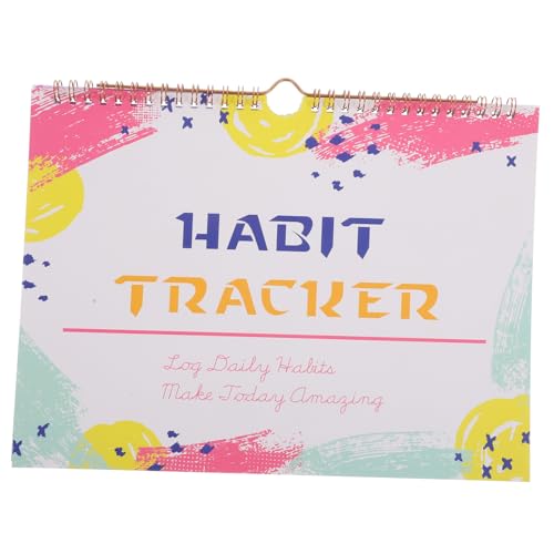 PartyKindom Monatlicher Gewohnheits Tracker Planer Undatierter Habit Tracker Kalender Vielseitig Einsetzbar als Zielplaner Fitness Planer Notizbuch Spiralbindung für Einfache Nutzung und Hohe von PartyKindom
