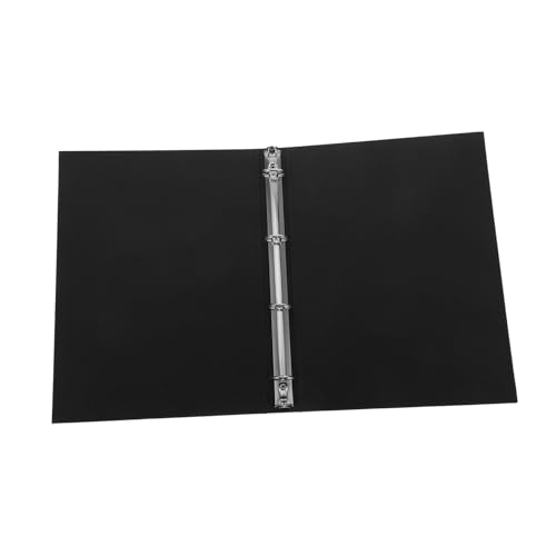 PartyKindom Nachfüllbare Ringbuch Hülle aus Schwarzem Kraftpapier Langlebiger Hardcover Organizer Vielseitige Lose Schutzhülle für Notizbuch Planer Akten und Alben Ringordner Schutzumschlag von PartyKindom