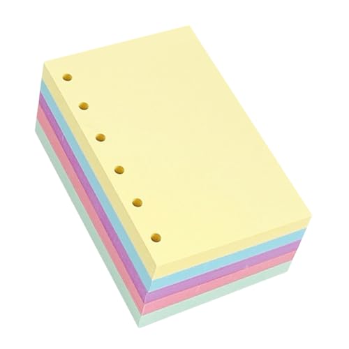 PartyKindom Nachfüllpapier Farbig Liniertes Dickes Papier für Ringbuch Organizer Nachfüllset für Handschriftliche Notizen Tagebuch Planer Kompatibel mit Ring Notizbuch von PartyKindom
