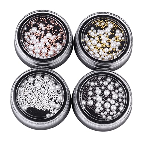 PartyKindom Nail Art Perlen für Maniküre Weiße Imitationsperlen und Kugeln Nageldekorationen für Frauen und Mädchen DIY Nageldesign Zubehör Vielseitig Einsetzbar PartyKindom Nail Art Perlen für Maniküre Weiße Imitationsperlen und Kugeln Nageldekorationen für Frauen und Mädchen DIY Nageldesign Zubehör Vielseitig Einsetzbar von PartyKindom