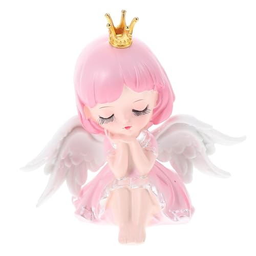 PartyKindom Niedlicher Girl Cake Topper aus Resin Engel Mädchen Figur Tortenaufsatz für Geburtstagstorten Kawaii Cupcake Deko Rosa Engel Statue für Party und Desktop Dekoration PartyKindom Niedlicher Girl Cake Topper aus Resin Engel Mädchen Figur Tortenaufsatz für Geburtstagstorten Kawaii Cupcake Deko Rosa Engel Statue für Party und Desktop Dekoration von PartyKindom