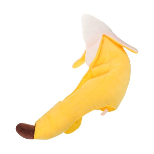 PartyKindom Niedlicher Plüsch Bananenhut aus Weichem Material Lustige Neuheit Kopfbedeckung für Halloween Cosplay Partys und Gruppenkostüme Angenehmer Sitz Vielseitiges Verkleidungsaccessoire von PartyKindom