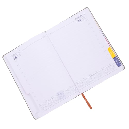 PartyKindom Notizbuch Planenplaner Tagesplaner Business Planning Notebook Täglich Notizblock Organisator Des Planers 2025 Haushaltsplaner Buch Agenda Notebook Die Planer 2025 Grau Papier von PartyKindom