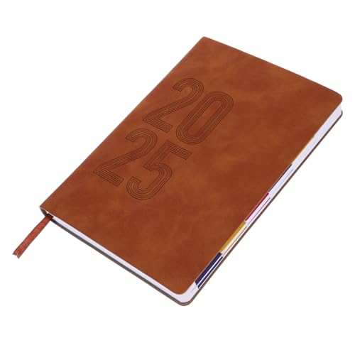 PartyKindom Notizbuch Tagesablauf tragbarer akademischer Planer arbeiten Agenda Notebook täglich planen Tagesplaner Schreibtisch Notizblock Planungsbuch Notizblock für Arbeit Papier Kaffee von PartyKindom