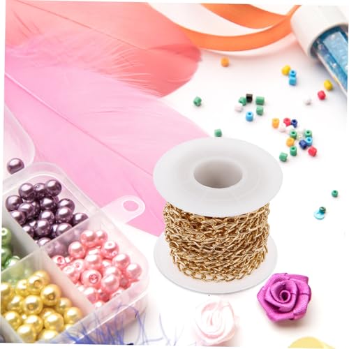 PartyKindom O förmige Feine Edelstahlkette Goldfarben Schmuckzubehör zum Basteln für Halsketten Armbänder DIY Schmuckketten Anhängeraufhängung Kreative Schmuckherstellung PartyKindom O förmige Feine Edelstahlkette Goldfarben Schmuckzubehör zum Basteln für Halsketten Armbänder DIY Schmuckketten Anhängeraufhängung Kreative Schmuckherstellung von PartyKindom