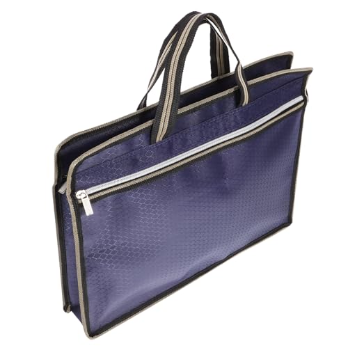 PartyKindom Oxford Cloth Dokumententasche Wiederverwendbare Aktenmappe Reißverschluss Datei Organizer für Büro Tragetasche für Dokumente Stabil und Praktisch für Lehrer Studenten und von PartyKindom