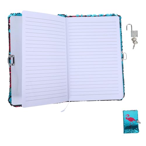 PartyKindom Pailletten Notizbuch mit Schloss Tragbares Tagebuch Journal Schreibblock für Büro Schule Glatte Tinte Privacy Notizblock für Tägliche Planung und Reise Flamingo Design PartyKindom Pailletten Notizbuch mit Schloss Tragbares Tagebuch Journal Schreibblock für Büro Schule Glatte Tinte Privacy Notizblock für Tägliche Planung und Reise Flamingo Design von PartyKindom