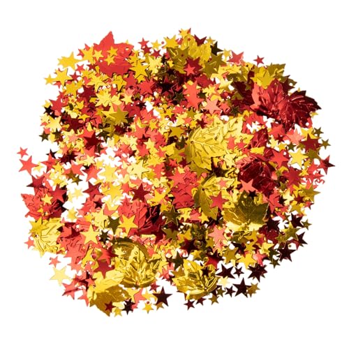 PartyKindom Party Konfetti Ahornblätter mit Glitzer Bunte Streudeko für Thanksgiving Halloween Geburtstagsdeko pro Packung für Tischdeko und Festliche Anlässe PartyKindom Party Konfetti Ahornblätter mit Glitzer Bunte Streudeko für Thanksgiving Halloween Geburtstagsdeko pro Packung für Tischdeko und Festliche Anlässe von PartyKindom