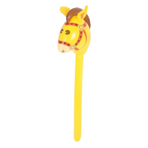 PartyKindom Pferdestockspielzeug Aufblasbarer Pferdestock Pferdekopfstock Pferdeballondekoration Stockpferd Aufblasbarer Pferdekopf Am Stiel Gastgeschenke Für Pferde Auf Einem Stock Pvc von PartyKindom