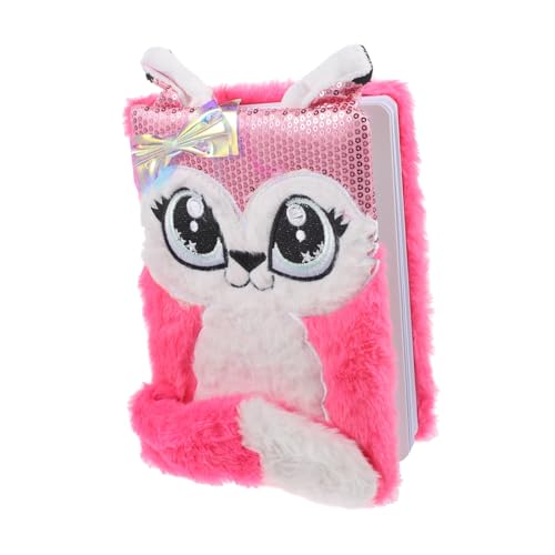 PartyKindom Plüsch Notizbuch Rosa Fuchs Motiv Weiches Liniertes Journal Book Tragbares Tagebuch Für Schule Und Büro Leicht Und Charmant von PartyKindom