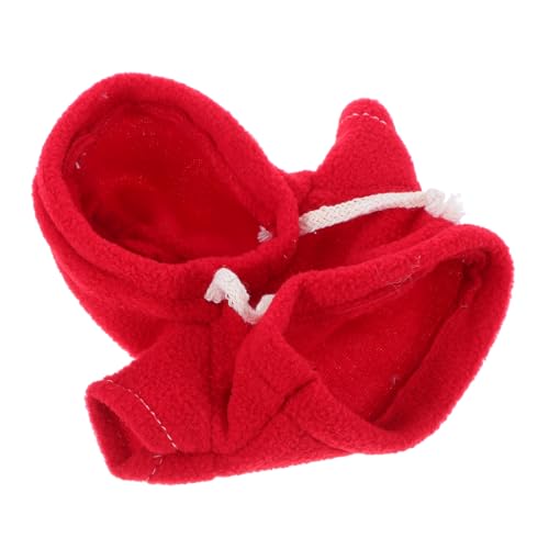 PartyKindom Plüschbär Kleidung für Kleine Stofftiere Rote Sweatshirt Outfit für Puppen Vielseitiges Zubehör für Kreative Spielideen und Süße Looks von PartyKindom
