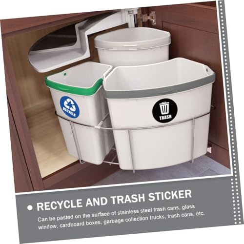 PartyKindom Recycle Sticker für Mülltonnen Selbstklebende Wasserfeste Abfallaufkleber für Mülltrennung und Recycling mit Deutlichen Symbolen für Zuhause und Außenbereich Praktisch und PartyKindom Recycle Sticker für Mülltonnen Selbstklebende Wasserfeste Abfallaufkleber für Mülltrennung und Recycling mit Deutlichen Symbolen für Zuhause und Außenbereich Praktisch und von PartyKindom