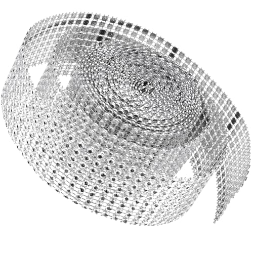 PartyKindom Reihiges Silbernes Strassband Funkelndes DIY Kostüm Kleidungsdekorationsband Flexibles Kristallrhinestone Mesh für Hochzeit Geschenk Festdekoration Zuschneidbar PartyKindom Reihiges Silbernes Strassband Funkelndes DIY Kostüm Kleidungsdekorationsband Flexibles Kristallrhinestone Mesh für Hochzeit Geschenk Festdekoration Zuschneidbar von PartyKindom