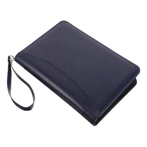 PartyKindom Reißverschlusstasche Notizblock Padfolio Mit Reißverschluss Business Ordner Für Dokumente Business Portfolio Loseblattordner Journalordner Portfolio Organizer Ordnerhülle von PartyKindom