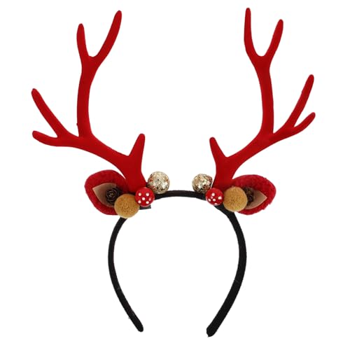 PartyKindom Rentiergeweih-stirnband, Weihnachtskostüm-zubehör, Plüsch-hirschgeweih-haarband mit Tannenzapfen-anhängern für Die Weihnachtsfeier-dekoration PartyKindom Rentiergeweih-stirnband, Weihnachtskostüm-zubehör, Plüsch-hirschgeweih-haarband mit Tannenzapfen-anhängern für Die Weihnachtsfeier-dekoration von PartyKindom
