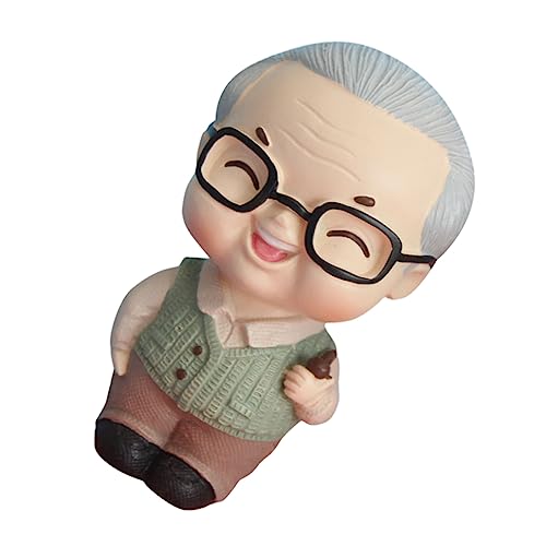 PartyKindom Resin Figuren Opa und Oma Cake Topper Dekorative Kuchenschmuck für Hochzeiten Geburtstage und Partys Wohnaccessoire für Fröhliches Zuhause von PartyKindom