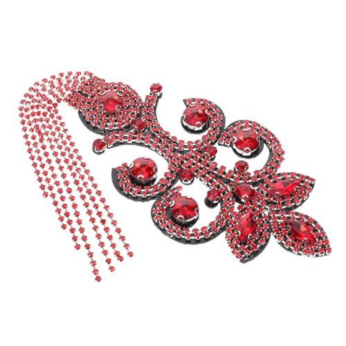 PartyKindom Retro dekorative Schulterstempel Schulterklappen mit Quasten selber machen Kostümzubehör einheitliches Schulterabzeichen Schulterklappen mit Strassquaste Strasssteine rot PartyKindom Retro dekorative Schulterstempel Schulterklappen mit Quasten selber machen Kostümzubehör einheitliches Schulterabzeichen Schulterklappen mit Strassquaste Strasssteine rot von PartyKindom