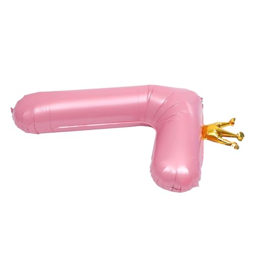 PartyKindom Rosa Aluminiumfolie Zahlenballon mit Krone Große Haltbare Geburtstags und Jubiläumsdeko Shower Party Luftballon Dekorativ und Wiederverwendbar PartyKindom Rosa Aluminiumfolie Zahlenballon mit Krone Große Haltbare Geburtstags und Jubiläumsdeko Shower Party Luftballon Dekorativ und Wiederverwendbar von PartyKindom