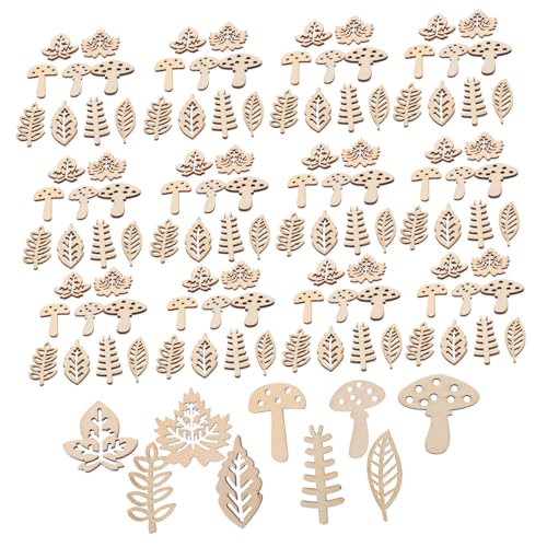 PartyKindom Rustikale Holzscheiben Pflanzenmotive DIY Holzmaterial für Hochzeitsdeko Party Heimdekoration Natürliche Baumscheiben zum Bemalen und Basteln von PartyKindom