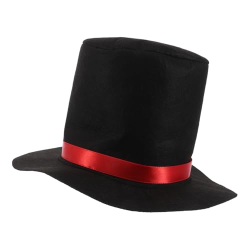 PartyKindom Schneemann Zylinderhut Für Männer Festliche Weihnachtsmütze Für Winterpartys Schneemann Kostüm Und Feiertagsfeiern Eleganter Schwarzer Zylinderhut Mit Band von PartyKindom